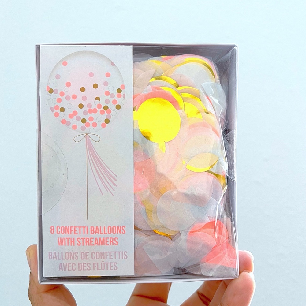 Meri Meri 8 Confetti Balloons with Streamers Set - Picture 1 of 4